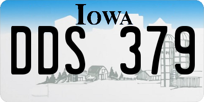 IA license plate DDS379