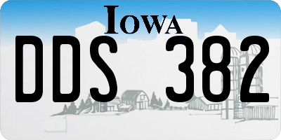 IA license plate DDS382