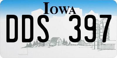 IA license plate DDS397