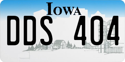 IA license plate DDS404