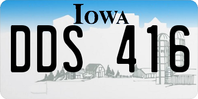 IA license plate DDS416