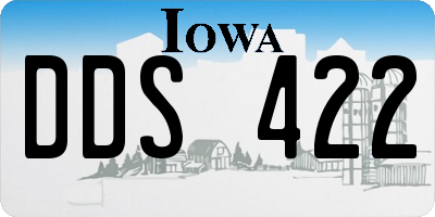 IA license plate DDS422