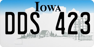 IA license plate DDS423