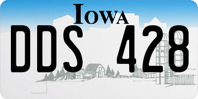 IA license plate DDS428