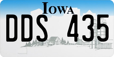 IA license plate DDS435