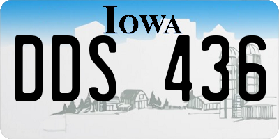 IA license plate DDS436