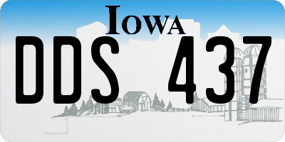 IA license plate DDS437