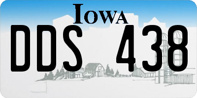 IA license plate DDS438