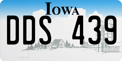 IA license plate DDS439