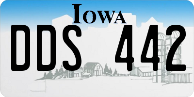 IA license plate DDS442