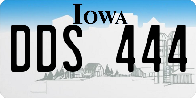 IA license plate DDS444