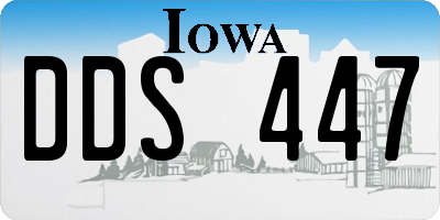 IA license plate DDS447
