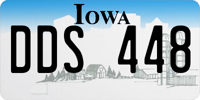 IA license plate DDS448