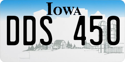 IA license plate DDS450