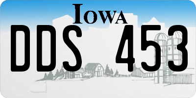 IA license plate DDS453