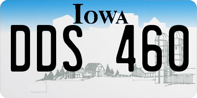 IA license plate DDS460