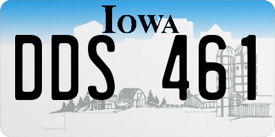IA license plate DDS461
