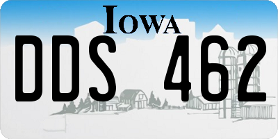 IA license plate DDS462