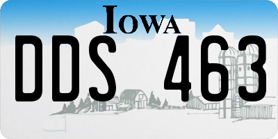 IA license plate DDS463