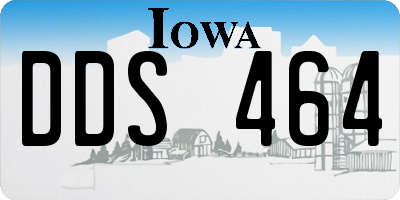 IA license plate DDS464