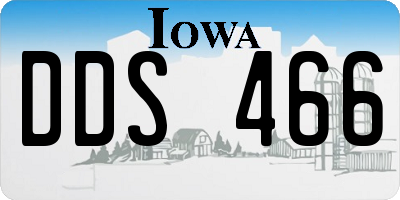 IA license plate DDS466