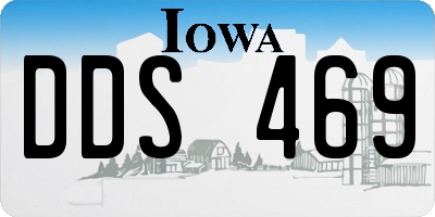 IA license plate DDS469