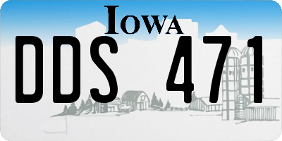IA license plate DDS471