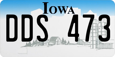IA license plate DDS473