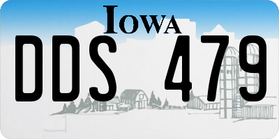 IA license plate DDS479