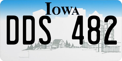 IA license plate DDS482
