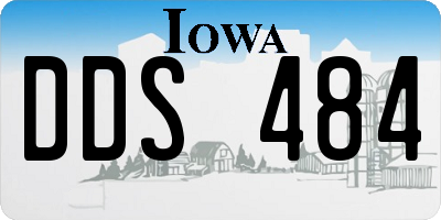 IA license plate DDS484