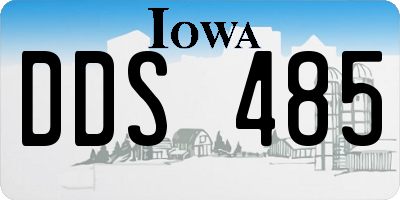 IA license plate DDS485