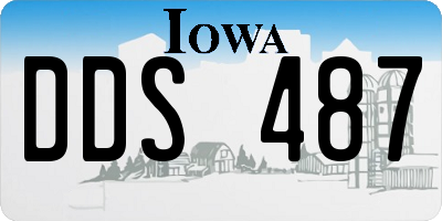 IA license plate DDS487