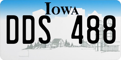 IA license plate DDS488