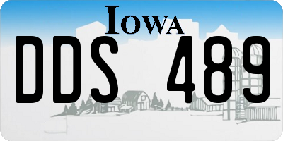 IA license plate DDS489
