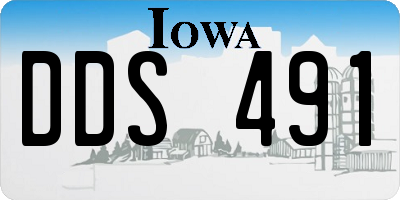 IA license plate DDS491
