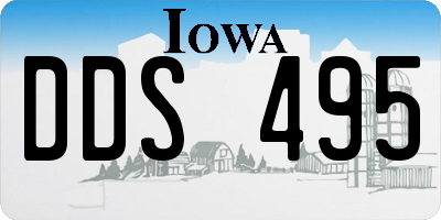 IA license plate DDS495