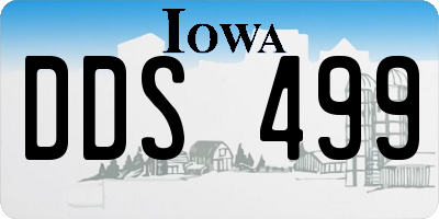 IA license plate DDS499