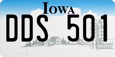 IA license plate DDS501