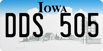 IA license plate DDS505