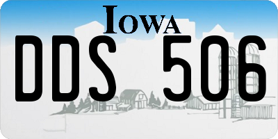 IA license plate DDS506