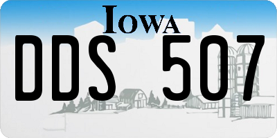IA license plate DDS507