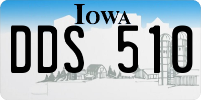 IA license plate DDS510