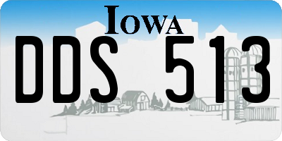 IA license plate DDS513