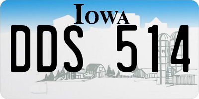 IA license plate DDS514
