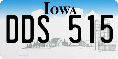 IA license plate DDS515