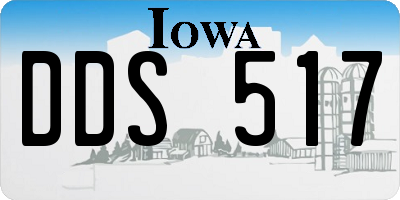 IA license plate DDS517