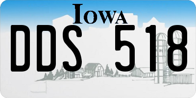 IA license plate DDS518