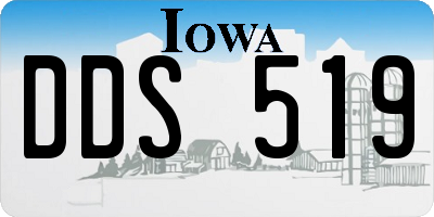 IA license plate DDS519