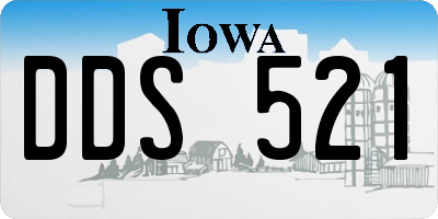 IA license plate DDS521